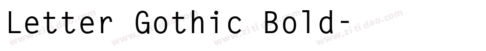 Letter Gothic Bold字体转换